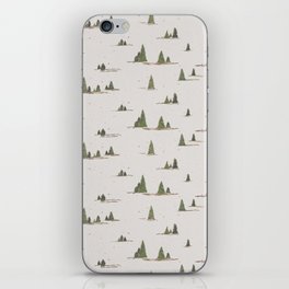 Green & Pink & Cream || Christmas Forest iPhone Skin
