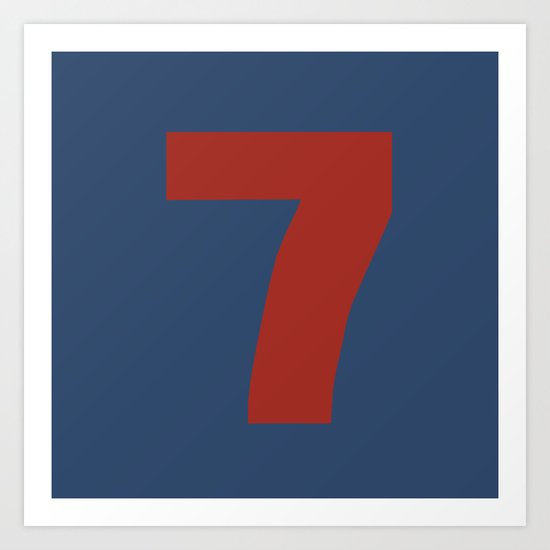 Number 7 Art Print
