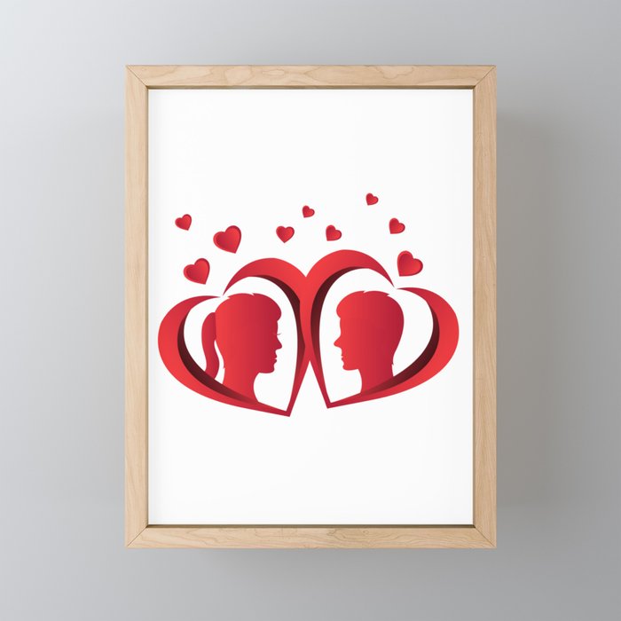 DI COLLECTION-LOVE COUPLE Framed Mini Art Print