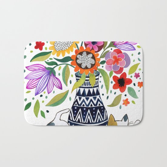 Calico Bouquet Bath Mat