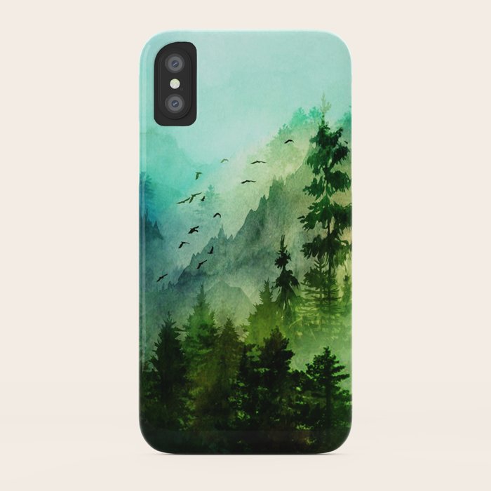 mountain morning iphone case