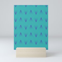 Blue spikes Mini Art Print