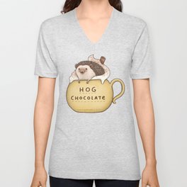Hog Chocolate V Neck T Shirt