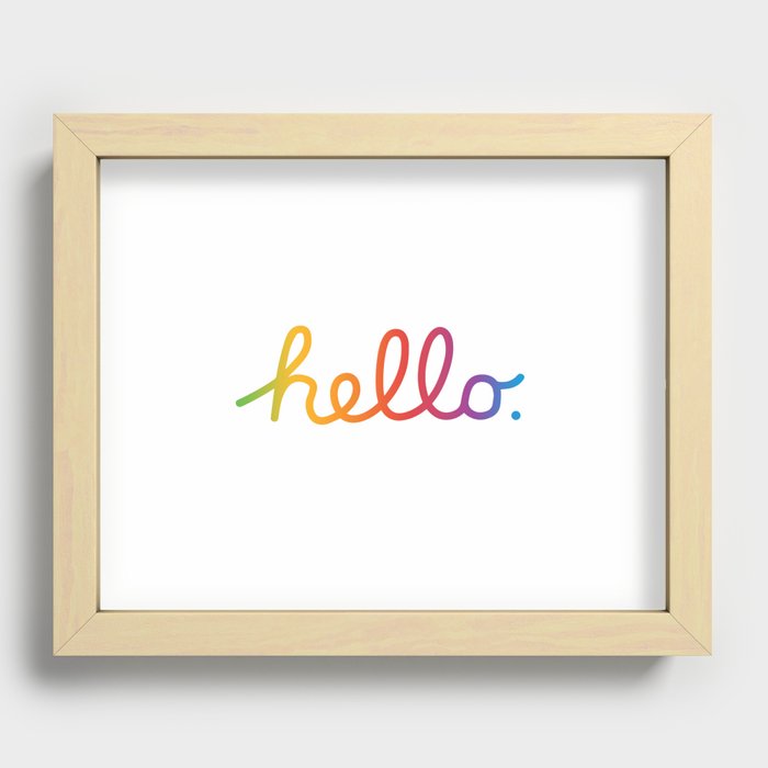 Hello — A tribute to Apple Recessed Framed Print