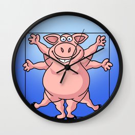 DaVinci Pig Wall Clock | Cochons, Pig, Drawing, Pigs, Devinci, Davinci, Vitruve, Cochon, Digital 