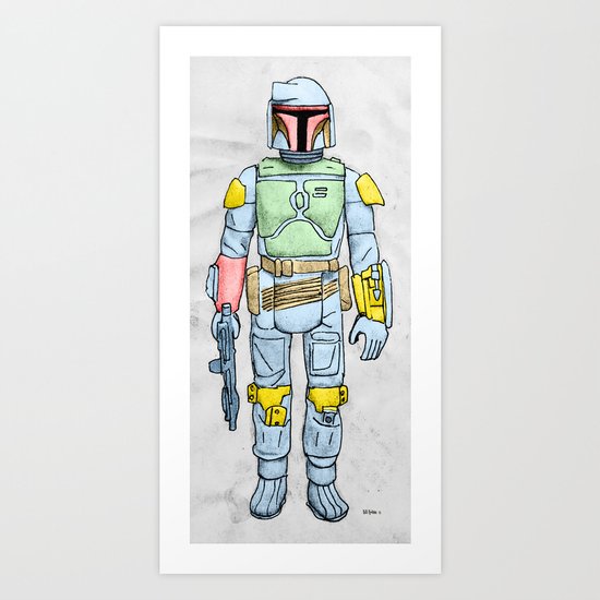 My Favorite Toy - Boba Fett Art Print