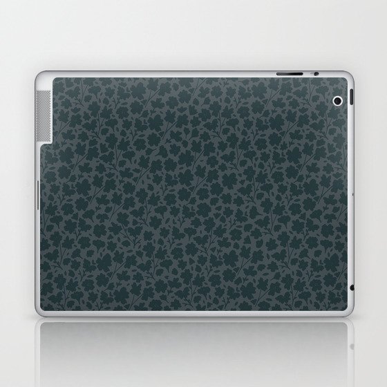 Floral Field - Dark Blue Laptop & iPad Skin