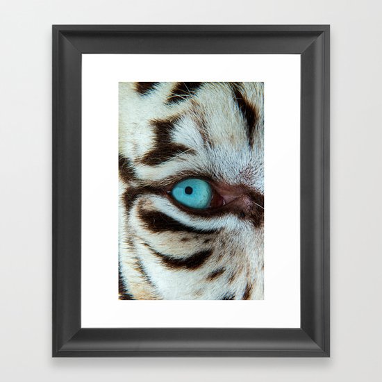 WHITE TIGER BEAUTY Framed Art Print