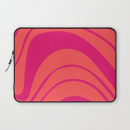 Abstract Organic Art in Hot Pink and Orange Laptop Sleeve