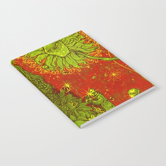 Sunflower green & Red Sky Notebook