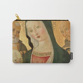 Madonna and Child with Saint Jerome and Saint Bernardino of Siena by Benvenuto di Giovanni Carry-All Pouch