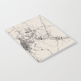 Indonesia, Manado - Black & White Map Notebook