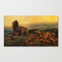 The King and his Satellites by Briton Riviere Canvas Print