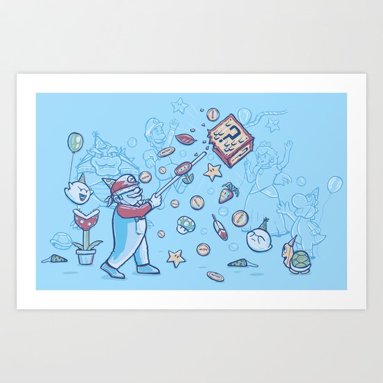 Mario Party Art Print