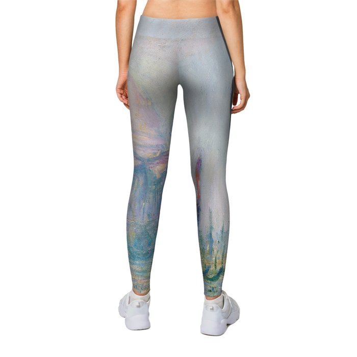 Claude Monet - Le Grand Canal Leggings by Elegant Chaos Gallery