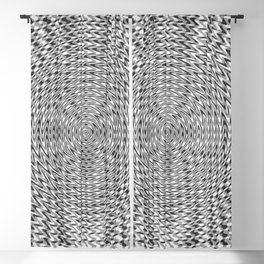 Black and white optical illusion Blackout Curtain