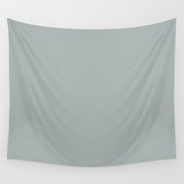 Medium Gray Solid Color Pantone Puritan Gray 15-4702 TCX Shades of Blue-green Hues Wall Tapestry