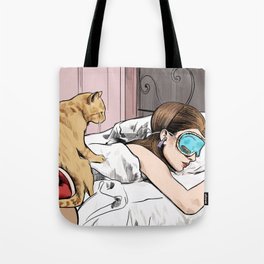 Holly Golightly the cat with no name - Audrey Hepburn in Breakfast at Tiffany's Tote Bag