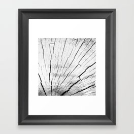 gray timber heartwood Framed Art Print