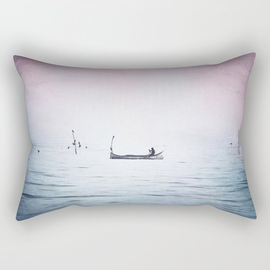 The Lonely Man and The Infinite Sea Color Version Rectangular Pillow
