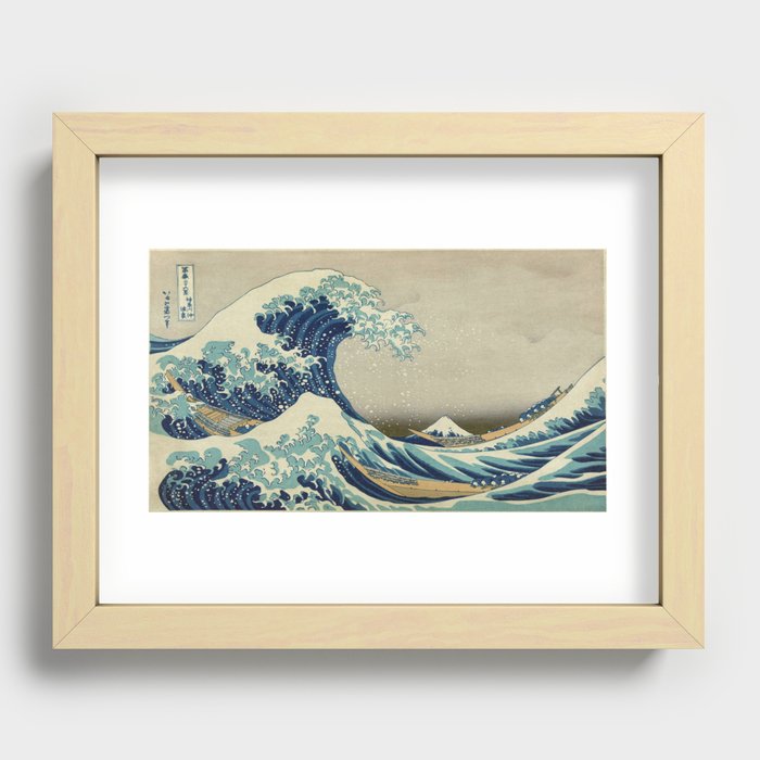 Vintage poster - The Great Wave Off Kanagawa Recessed Framed Print