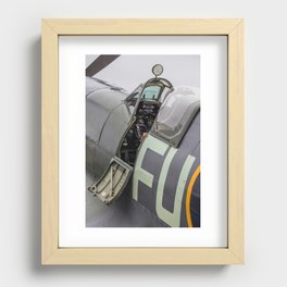 Spitfire cockpit Recessed Framed Print