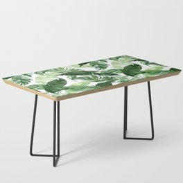 Green leaf watercolor pattern Coffee Table