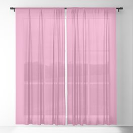 Palm Beach Preppy Hibiscus Pink Sheer Curtain
