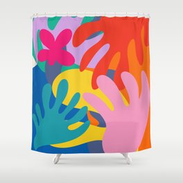 Abstract Tropical Art Inspired by Matisse Shower Curtain