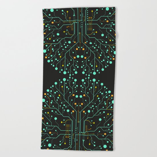 Brain Tech Beach Towel