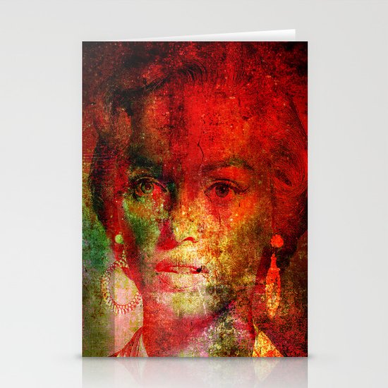 Marilyne behind the mirror Stationery Cards
