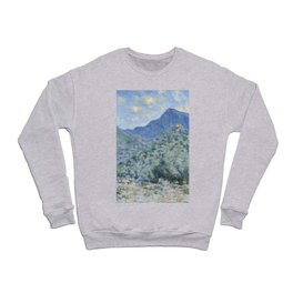 Impressionist Art Valle Buona, Near Bordighera (1884) by Claude Monet Crewneck Sweatshirt