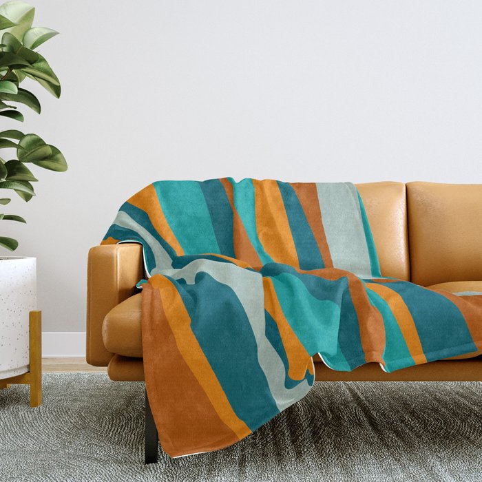 Teal and orange sale blanket