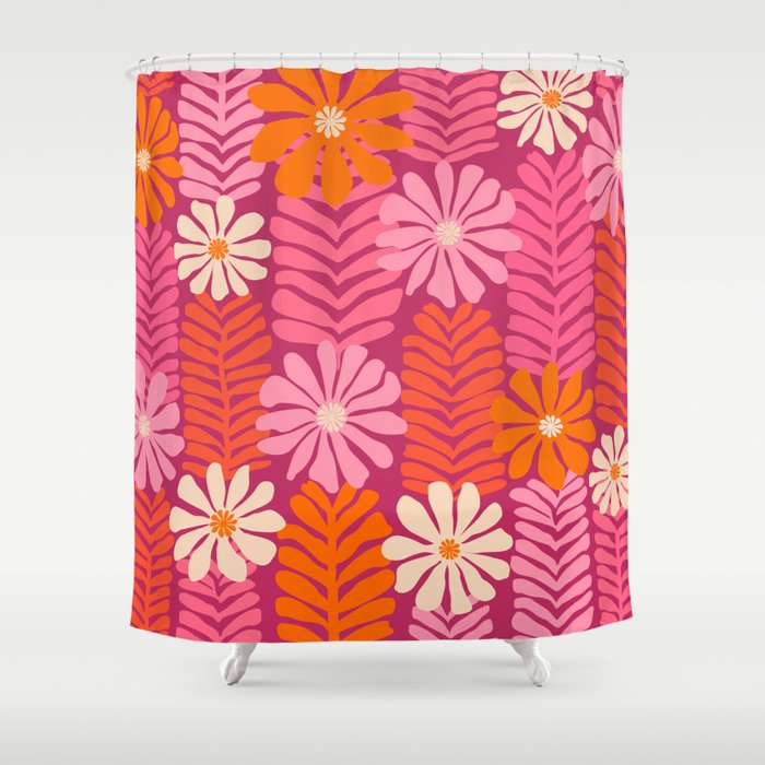 Secret Kisses Floral Design Shower Curtain