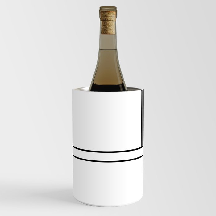 Minimalist Abstract Black and Red Wine Chiller