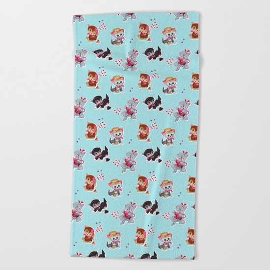 Zombie Cats Beach Towel