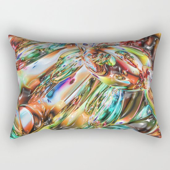 Colorful Melted Glass Rectangular Pillow