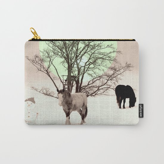 Winter horses Carry-All Pouch