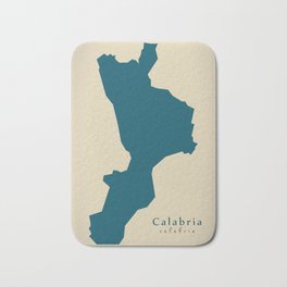 Modern Map - Calabria state Italy Bath Mat