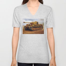 Panzer Tiger I V Neck T Shirt