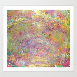 Path under the Rose Trellises. laude Monet. 1918-1924. Art Print