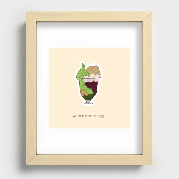 You Matcha Me So Happy Recessed Framed Print