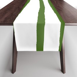 Simply Drawn Stripes in Jungle Green Table Runner
