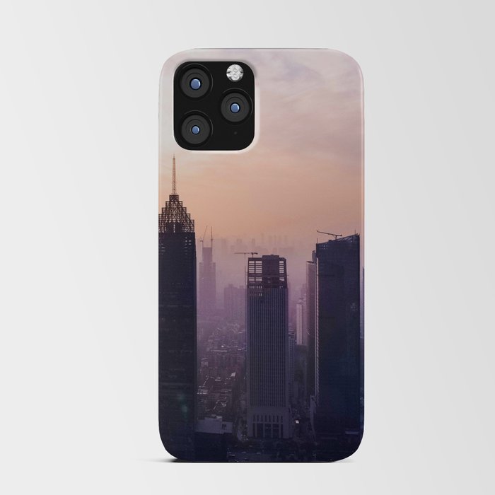 China Photography - Sunrise Over Tall Skyscrapers Down Town iPhone Card Case
