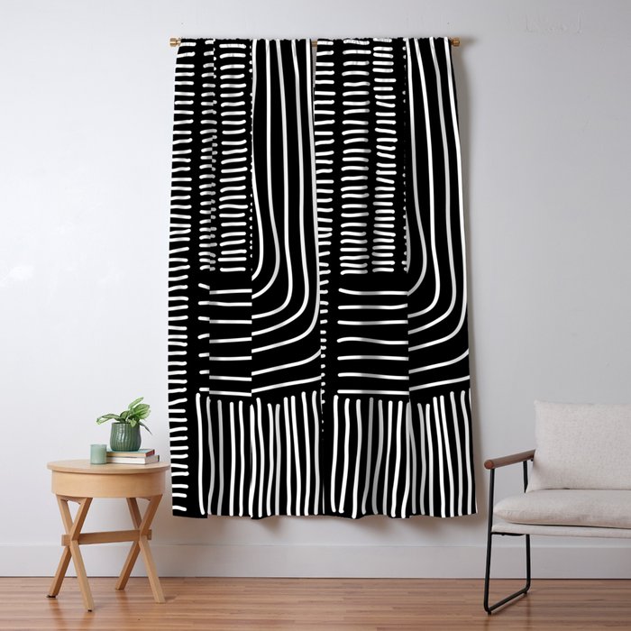 Digital Stitches Thick Black Blackout Curtain By Loukritia Society6