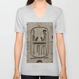 Egyptian Carved Hieroglyphs Flaminio Obelisk, Rome V Neck T Shirt