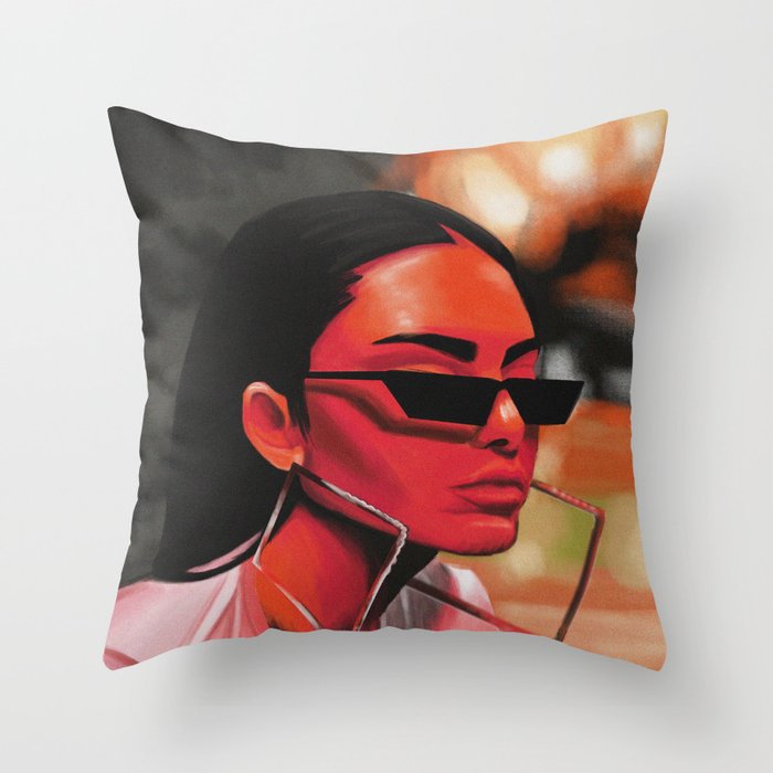 Kendall Jenner Throw Pillow