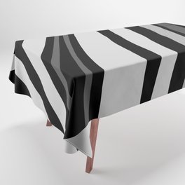 Curvy lines black and grey Tablecloth
