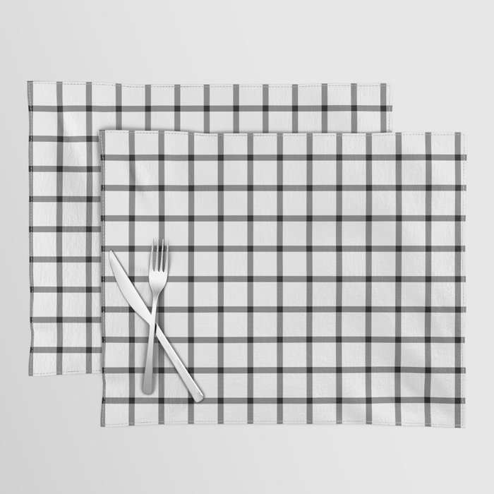 Classic Gingham Black and White - 04 Placemat