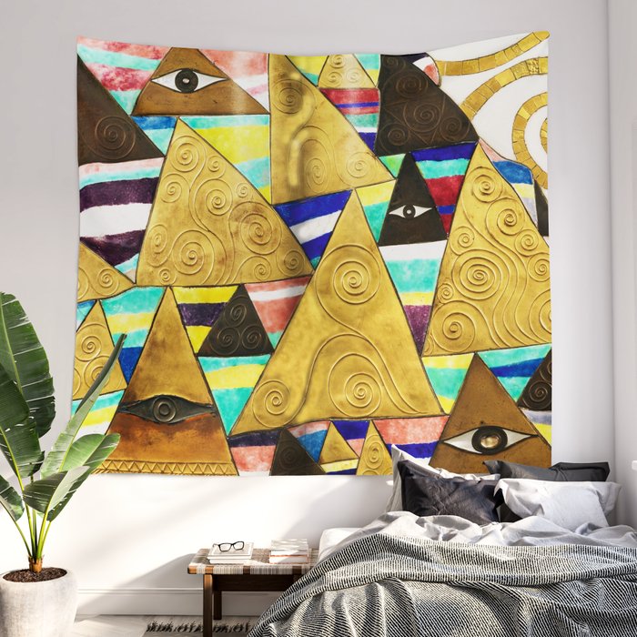 Triangle sales shaped tapestry